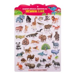 Poster Peraga Pendidikan Hewan Liar (Gambar Timbul) Poster Peraga Pendidikan Hewan Liar (Gambar Timbul)