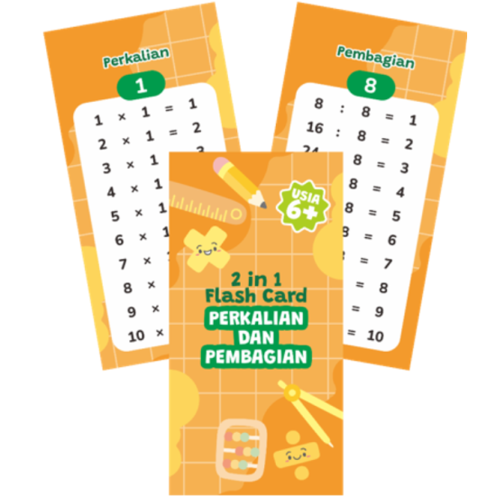 Mainan Edukatif: Perkalian Dan Pembagian 2 In 1 Flash Card Ring Mainan Edukatif: Perkalian Dan Pembagian 2 In 1 Flash Card Ring