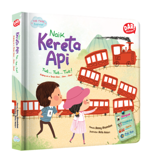 Seri The Twin Explorer: Naik Kereta Api (Boardbook Bilingual) (Republish 2025)