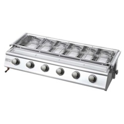 Kompor Gas Panggang Getra 6 Tungku BBQ Stainless BS-216 Kompor Gas Panggang Getra 6 Tungku BBQ Stainless BS-216