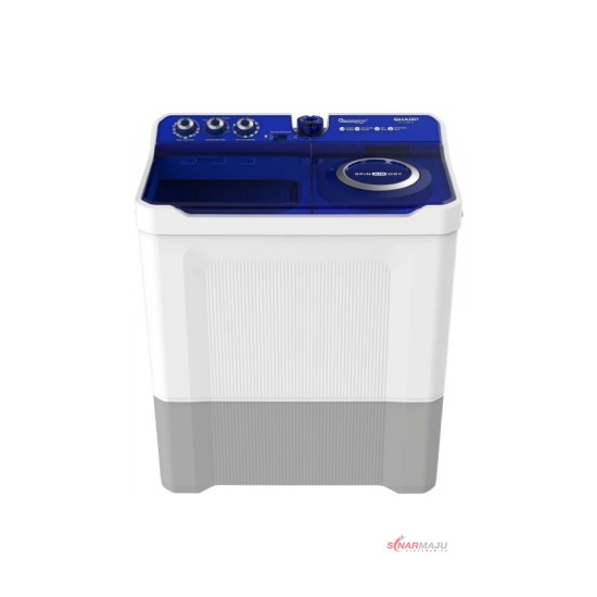 Mesin Cuci 2 Tabung Sharp 12 Kg Twin Tub ES-T1290WA-BL/PK