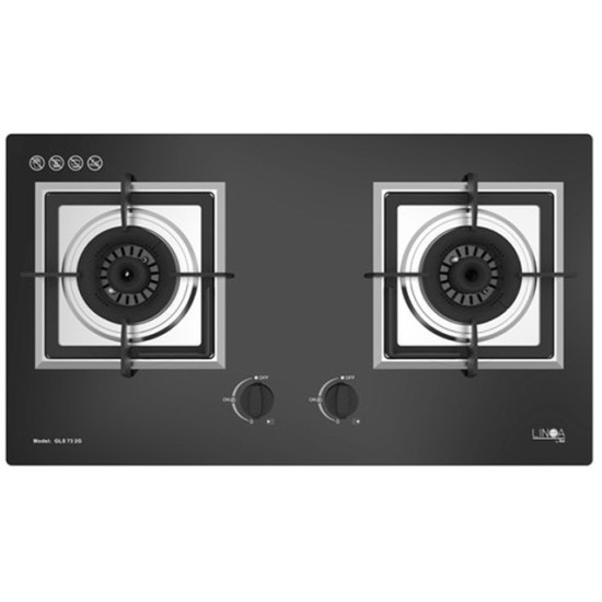 Gas Hob Kompor Gas Linea 2 Tungku GLS-73-2G