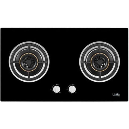 Gas Hob Kompor Gas Linea 2 Tungku GDK-73-2G